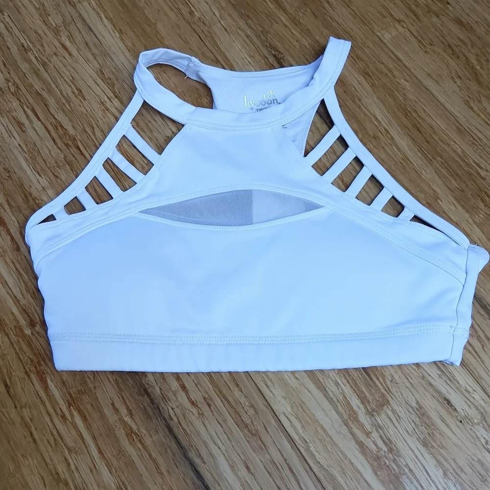 Kyodan Strappy White Sports Bra - Picture 2 of 8